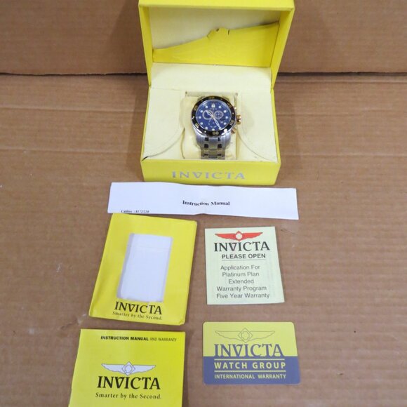 Invicta Men's 48mm Pro Diver Quartz Chronograph SS Watch IOB w/Papers 10382 - Picture 2 of 16